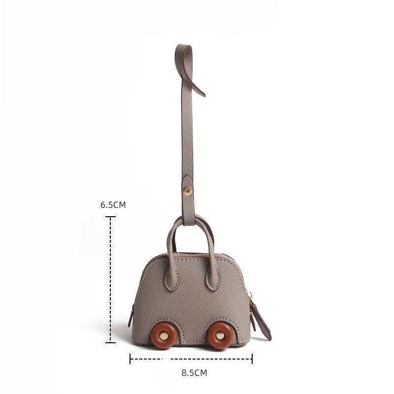 Tassenbedels Voor Birkin Kelly Mini Wiel Schelp Tas Hanger Oortelefoon Tas Decoratie Accessoire Cadeautas Bedel gray