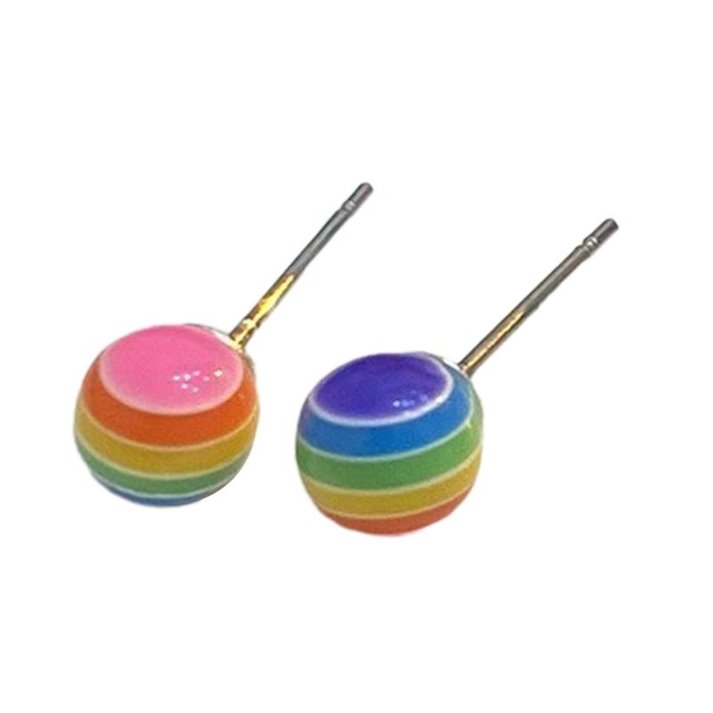 Playful Rainbow Ear Jewelry Studs Earrings Ear Studs 925 Silver Material Ear Pins Perfect Jewelry Gift for Woman Girls