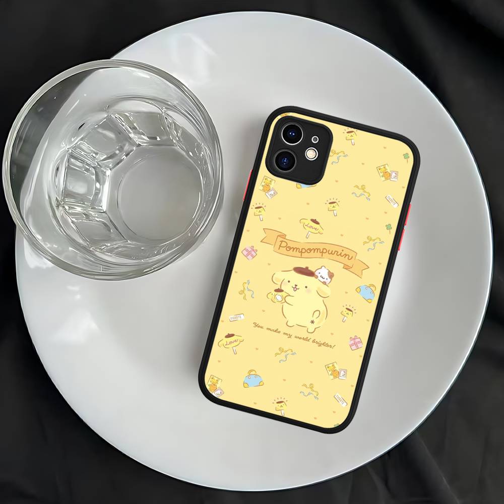 Cartoon P-Pompompurins Cute Phone Case For iPhone 16e 16 15 14 13 12 11 Pro Max X XS Max Plus Matte Clear