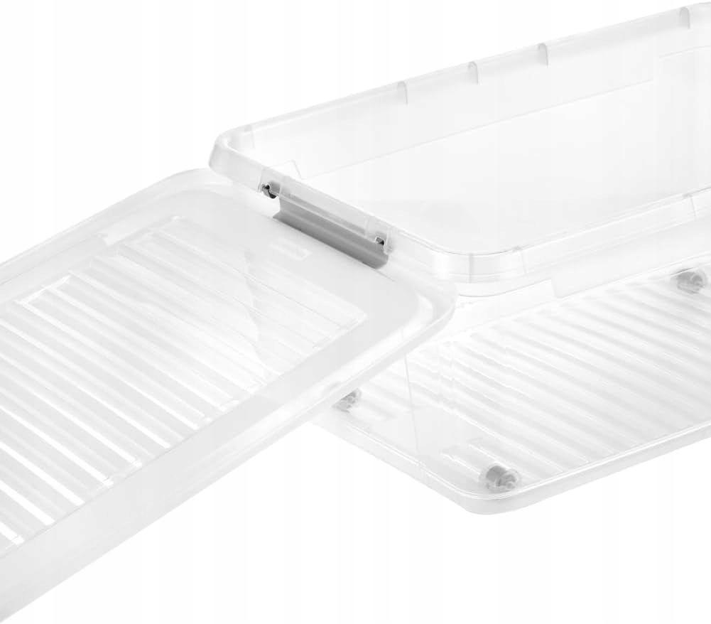 Box Container With Lid Plastic On Wheels Keeper Leo 37 5 1 Pc