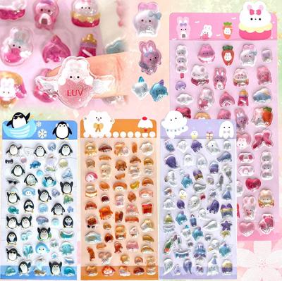 New 2026 Model Stickers 4 Solid Material Designs Over 10 3D Reward Glittery Decorative 3D Design for Phone Perfect for Fans and Cute Gift Set