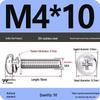 304 Stainless Steel Phillips Round Head Screw with Flat Washer M3/M4/M5/M6