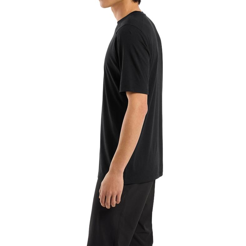 Arcteryx Ionia Merino Wool Shirt Ss Round Neck Solid Color Breathable Short Sleeve T-Shirt Men Tops Black L08510600