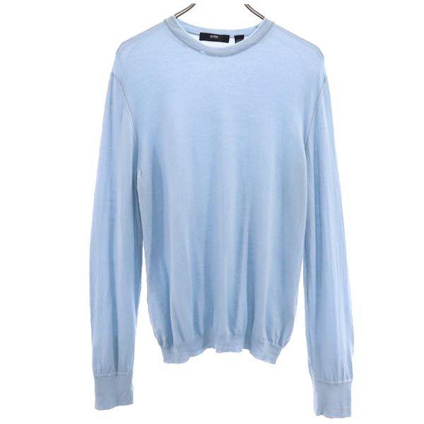 RRL Italian Cashmere Blend Long Sleeve Sweater 48 Light Blue Knit Men's Used