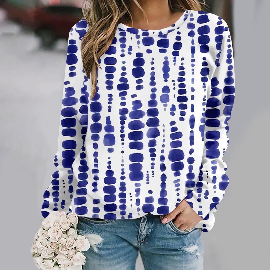 European and American Fashion  Women's Elegant V-neck Long Sleeve T-shirt