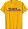 Colombia Flag Athletic Jersey T-Shirt – Gold National Pride Top