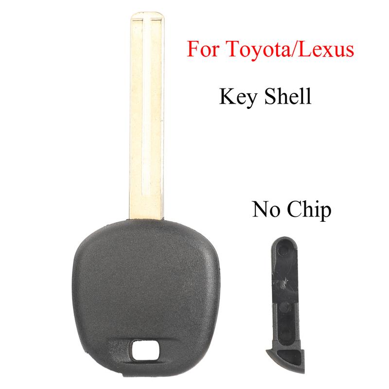 jingyuqin 10PCS Uncut Key Blade Car Transponder Key Shell For Toyota For Lexus No Chip Fob Case Replacement TOY40 Long Blade