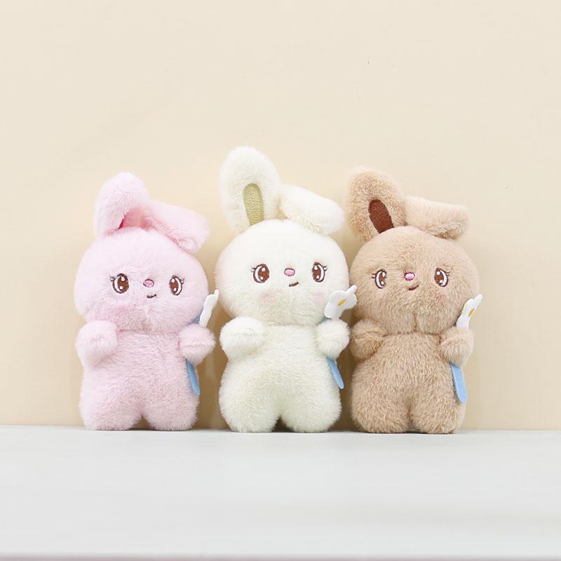 Pendant Rabbit Plush Cartoon Flower Rabbit Bag Hanging Decoration Keychain