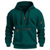 Autumn Men's Hoodie with Waterproof Zipper Pockets, Multi Pocket Pullover, Men's Sports and Casual Hoodie