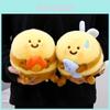 Cute Creative Bee Plush Toy Soft Pp Cotton Stuffed Animal Doll For Kids 20cm