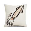 Watercolor Illustration of Octopus Squid Digital Printing Short Plush Pillow Covers for Car Sofa Office Cushion Cover Home Goods