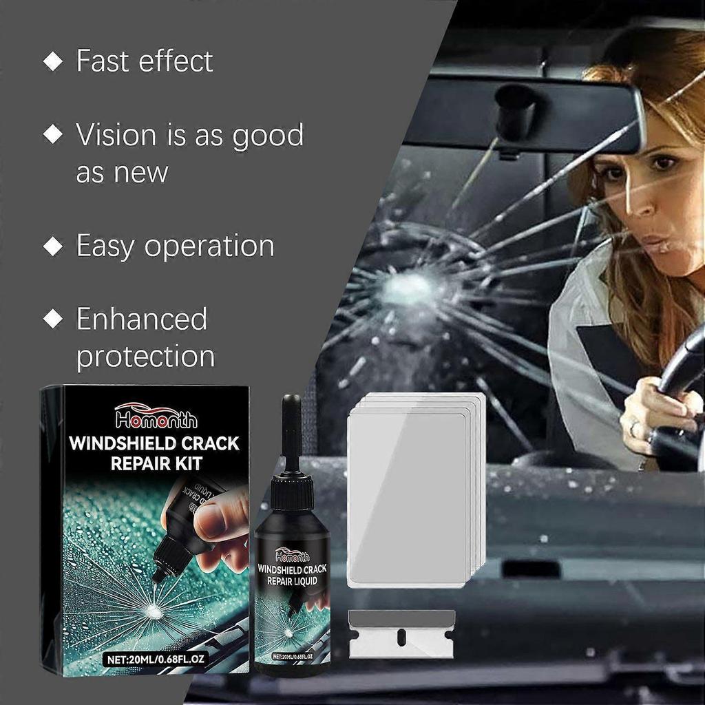 1-6pcs HOMMONTH Car Windshield Crack Repair Kit Quick-Glass Repair Liquid Long-Lasting for Windshiel