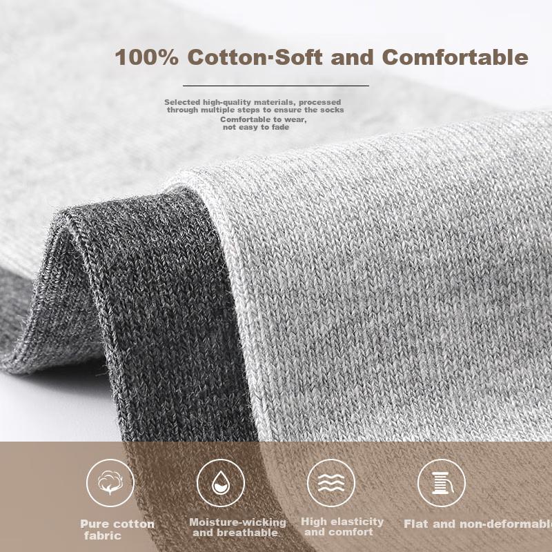 Men's Socks, Spring And Summer Pure Cotton Long Socks for Men, And Odor-Resistant, High Tube Socks, Business Casual All-Cotton Socks