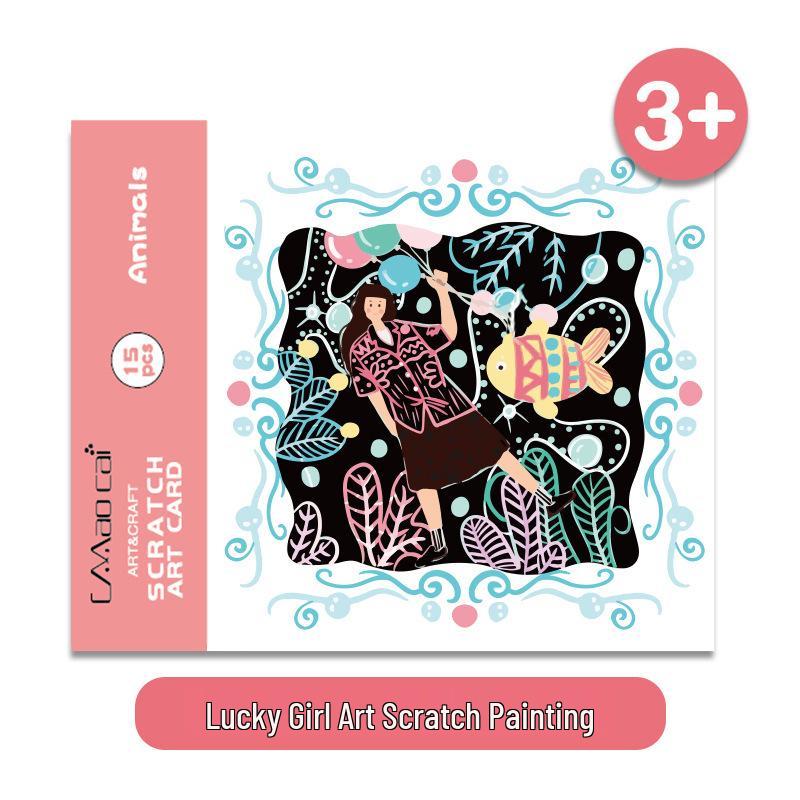 Креативный красочный скетчбук для рисования царапанием для малышей