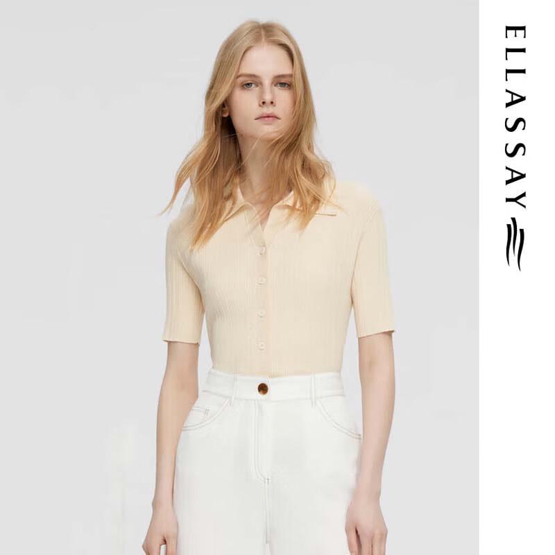 ELLASSAY Women's Slim-Fit Knit Polo Shirt