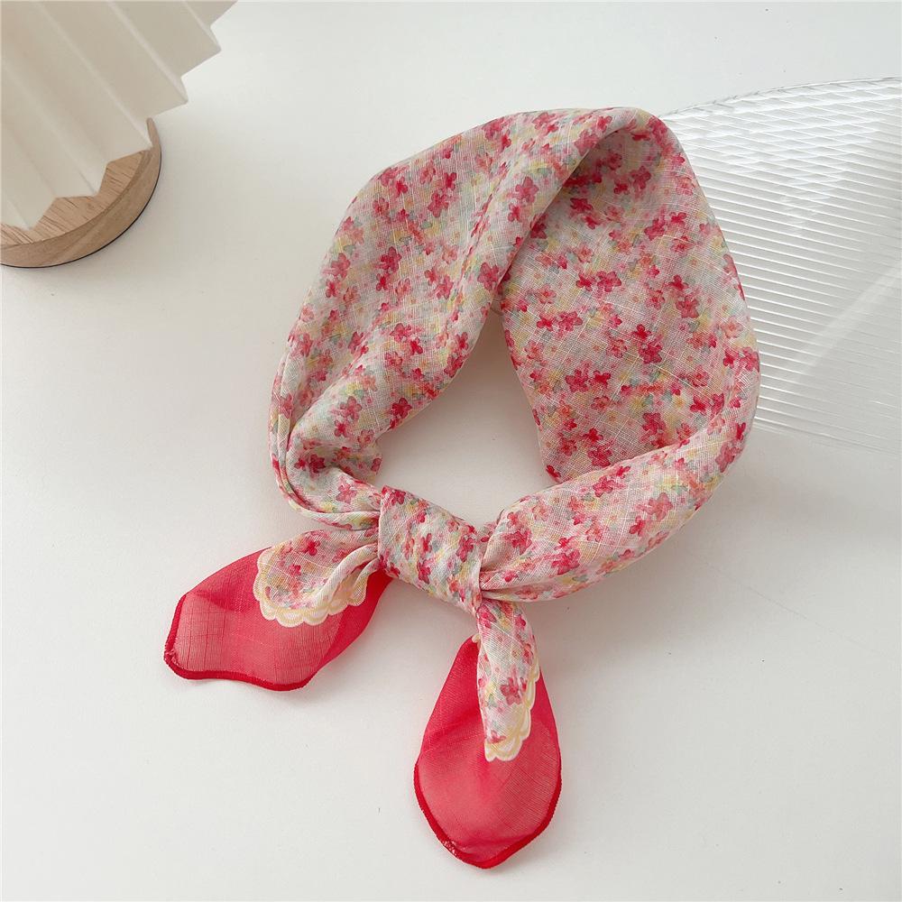 58 Baumwolle Leinen Seide Halstuch - Damen Vielseitiges Atmungsaktives Modeaccessoire für Frühling, Sommer, Herbst. Perfekt als Haarband oder Dekoration.