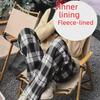 Women's Warm Fleece Straight-Leg Pajamas: Autumn/Winter Casual Pants for Walking & Outdoor Wear