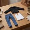 1/12 Scale Male Clothes Set Button Front Doll Outfit Collarless Shirt
