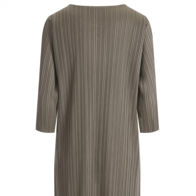 Shop Women Round A Line 7 Point pleAted Long Dress chArcoAl Ble Wdr 1745