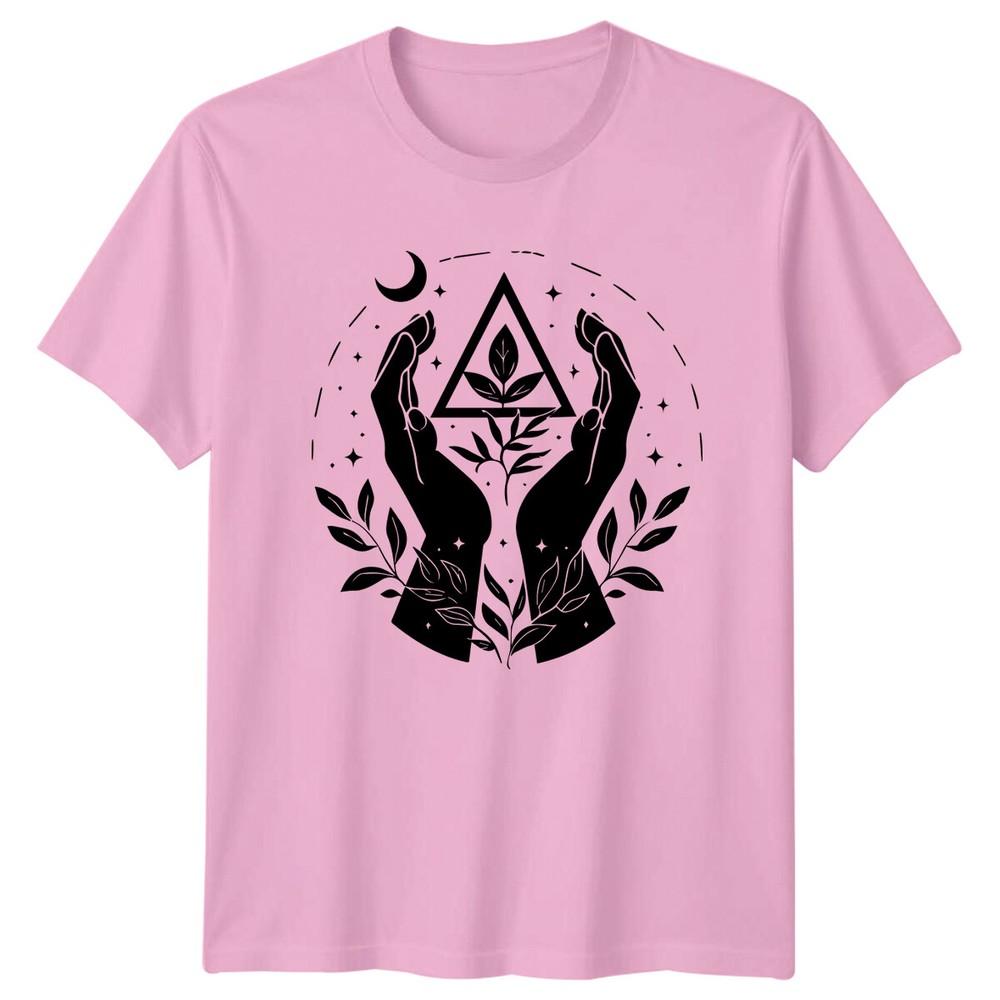 Witchy Hands Plant Triangle Celestial Moon Magic TShirt