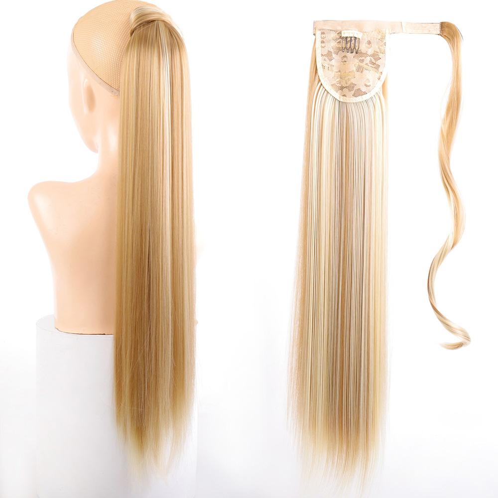 

Длинные прямые хвостики на клипсе в хвосте на шнурке синтетические накладные волосы с конским хвостом 34inches