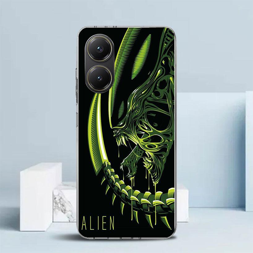 Coole A-Alien X-Xenomorph Soft Hülle für Xiaomi Poco F7 Ultra X7 X6 X5 Pro M7 Handyhülle Redmi 15 15C 13 13C 12 12C 10 10C Druck