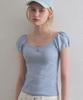 HAINT Sophie 2Way Shirring Top_3Col Ivory,Light Blue,Red