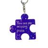 "You Are My Missing Piece" Acrylic Puzzle Text Keychain Multicolour  Versatile   Woman
