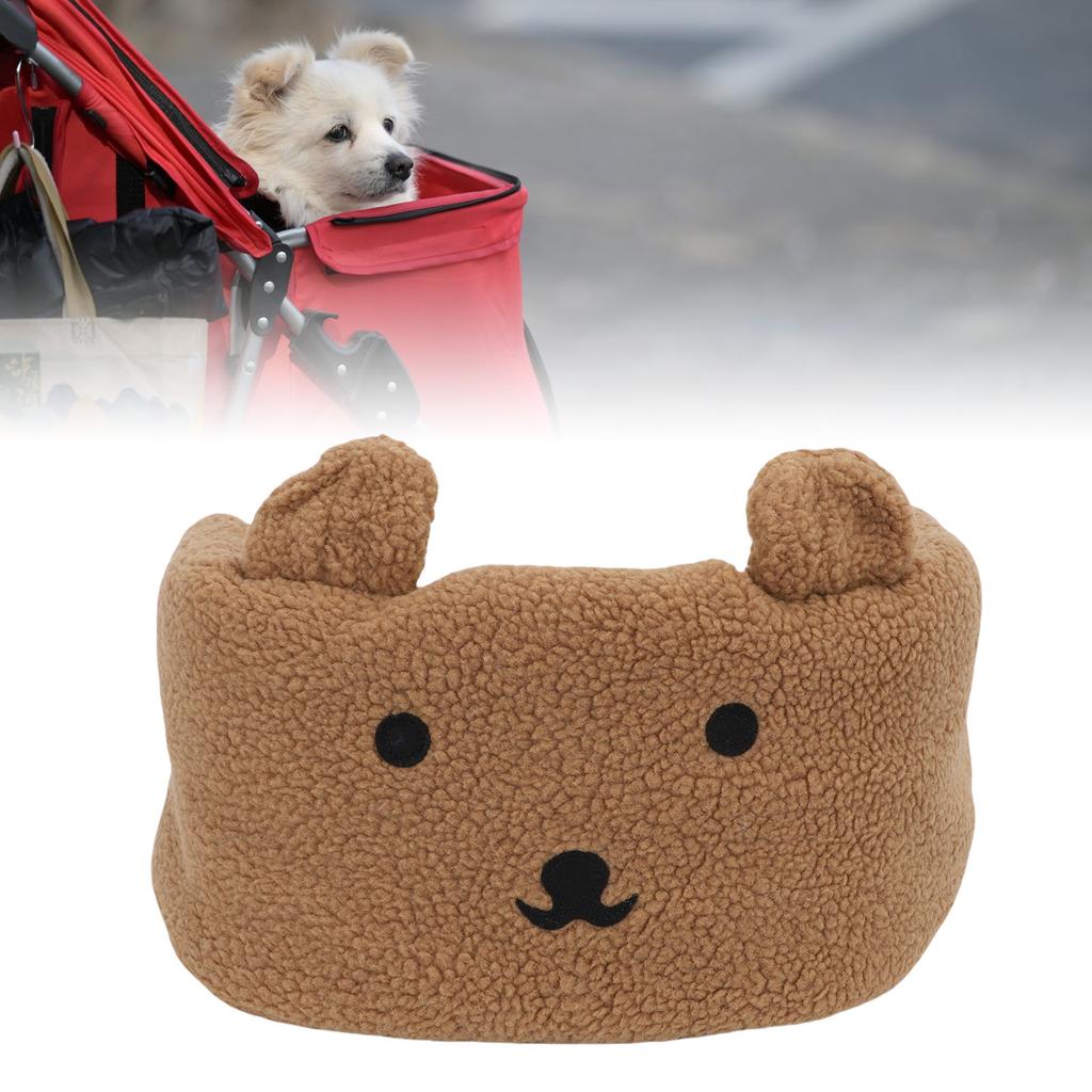 Removable Pet Stroller Cover Comfortable and Warm Stroller Front Section Guard for Winter