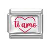Wholesale Sweet Romantic Letter Series I Love You Link Fit 9mm Stainless Steel Bracelet Women Making DIY Heart Charm Jewelry