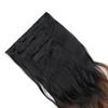 6PCS Set Hairpiece Clip In Hair Extensions Long Wavy Hair Full Head Brown Ombre Gradient Color Natural Look