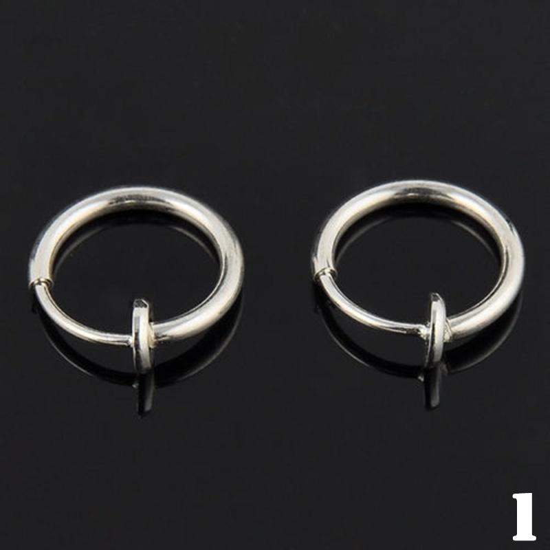 Kjendis 3 par Falsk Nese Lepper Ring Fjærklemme Hoop Øredobb Unisex Piercing Septum
