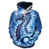 3D Sweater Digital Printing Personalized Wolf Head Pullover Hoodie Casual Sweater