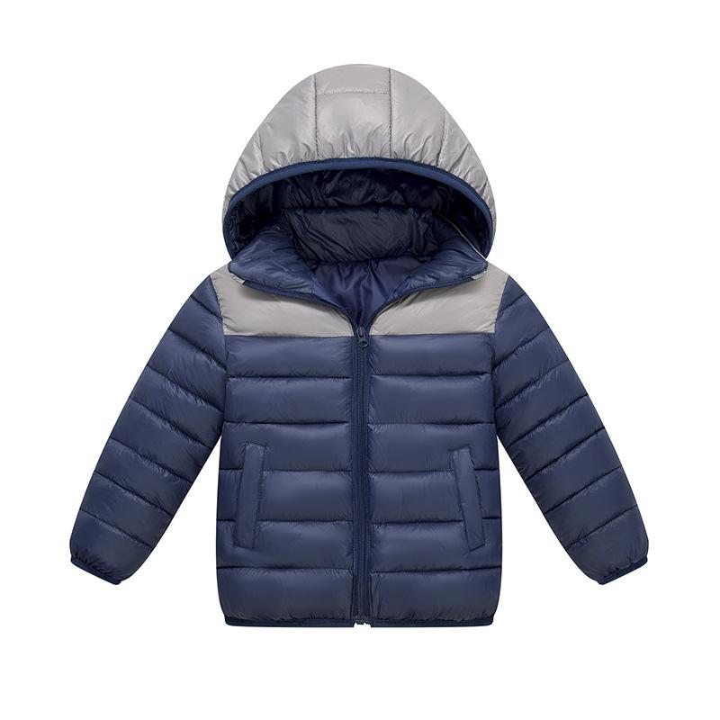 

Детское хлопковое пальто Зимнее Легкое и Модное Хлопковое пальто для Девочек и Мальчиков 130cm тёмно-синий