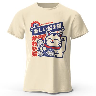 Kawaii Anime Potištěné 100% Bavlněné Tričko, Měkké a Prodyšné Tričko s Krátkým Rukávem a Kulatým Výstřihem, Unisex Harajuku Styl