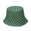 Black White And Checkerboard Checkered Fisherman Hat Casual Visor Fashion