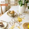 Rectangle Embroidered Tassel Tablecloth American Waterproof Floral Dining Table Cloth Home Decor Tea Table Dustproof Table Towel
