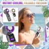 Portable Handheld Fan Foldable Rechargeable Fan with Semiconductor Cooling Technology USB Charging Cable Included Compact Design