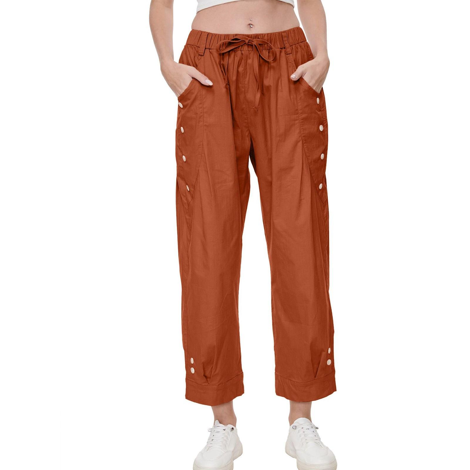 Женские эластичные брюки с высокой талией — фото 3