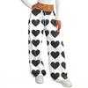 Women's Casual And Fashionable  Elastic Waist Loose Wide Leg Pants