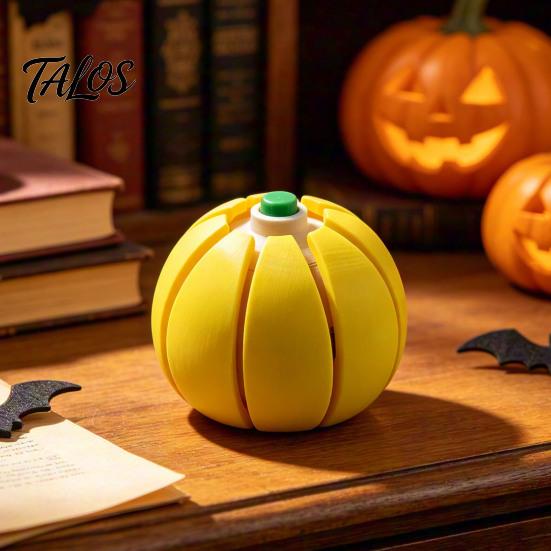 Stress Relief Toy Halloween Pumpkin Squeeze Ball, Fruit Shaped Clicker Fidget for Kids Anxiety Relief, Cute Soft Decompression Adults, Party