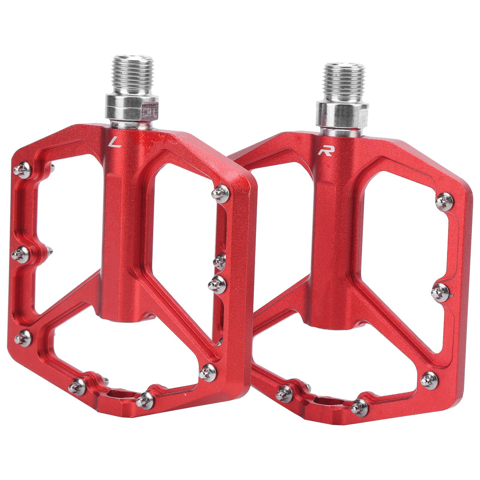 

1 Pair ZTTO Mountain Bike Pedals Aluminium Alloy NonSlip Bicycle Platform Flat Pedals(Red )
