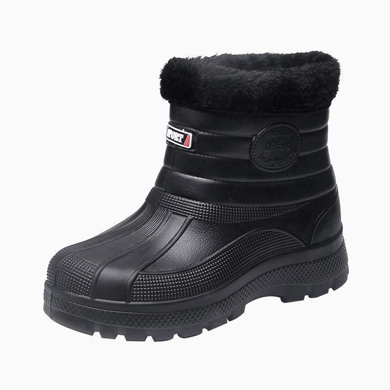Men Warm Black Cotton Boots Snow Boots Waterproof Winter Warm Fur Men Shoes Platform Causal Men Ankel Boots Antislip EVA Men Boots Lightweight Shoes