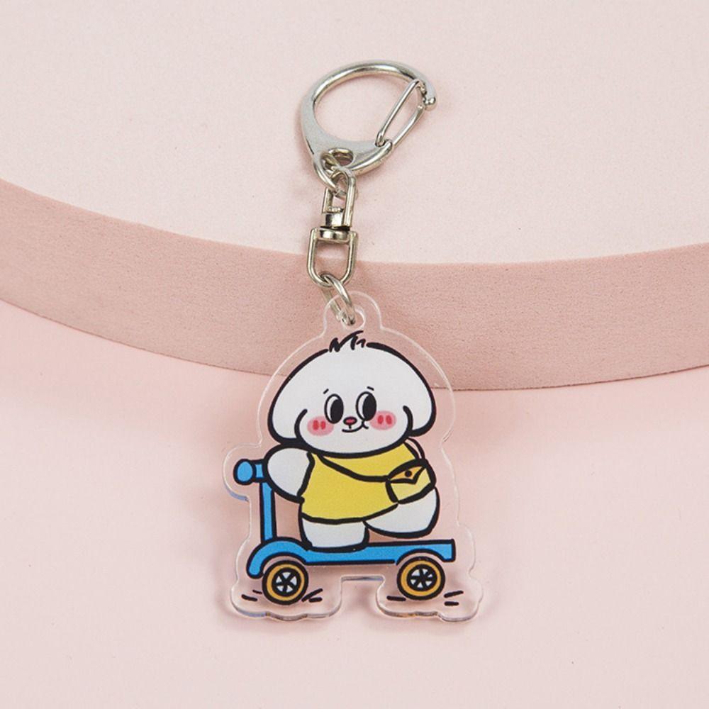 

Handbag Pendant Jewelrys Ornaments Key Ring Puppy Keychains Bunny Keyring Acrylic Key Chain