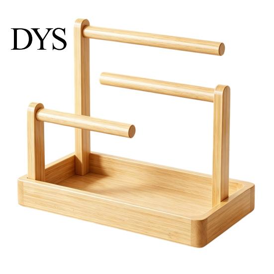 Desktop Storage Rack Wooden Headband Holder Stand, Hair Accessories Organizer Tray for Hairbands, Scrunchies, Wood Ties, Bows & Clips, Jewelry Display