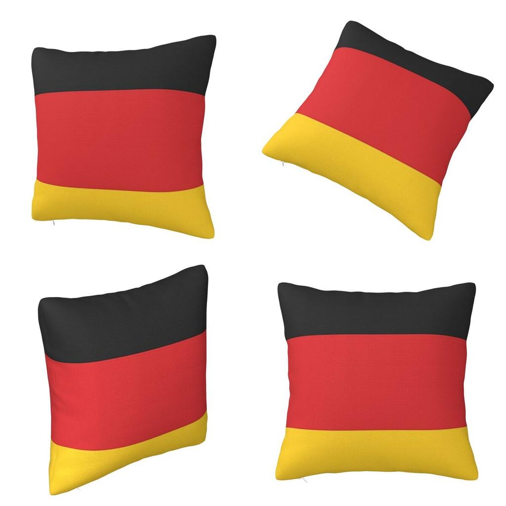 Germany Flag German Patriotic Square Pillowcase Cushion Cover Pillow Case Throw Pillow Cover for Home Bedroom Car