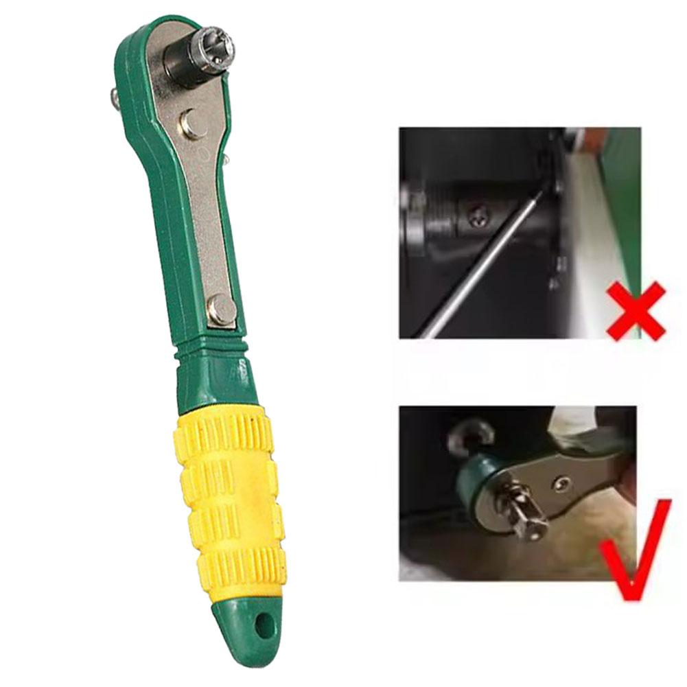 Mini 1/4 Head Screwdriver Pole 6.35mm Inner Hexagon Ratchet Socket Wrench with Dual-head Home Tool Accessory