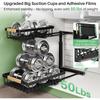 Under Sink Organizer, 2 Packs 2 Tier Under Sink Organizers and Storage, Slide Out Pull Out Cabinet Organizer Shelf, Metal Sliding Drawer for Kitchen