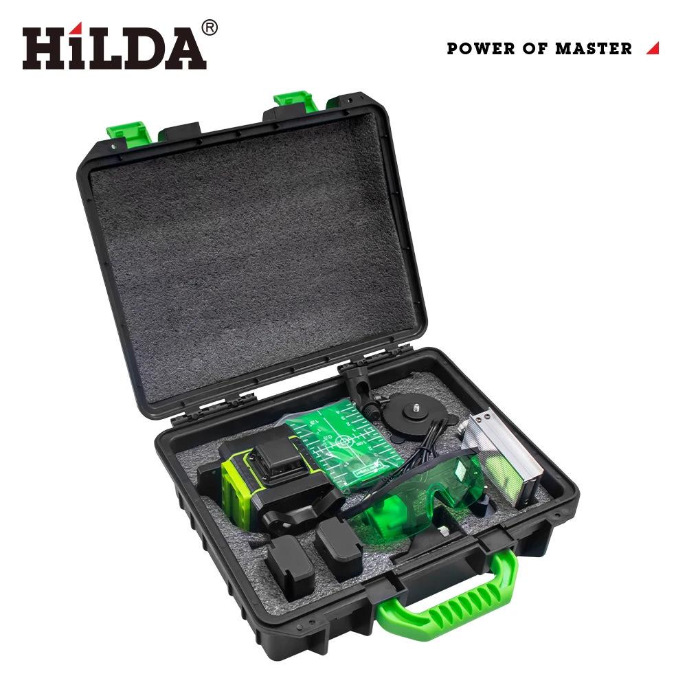 Portable 16-Line Green Laser Level with Tripod and Floor Stickers