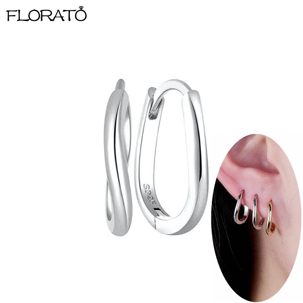 925 Sterling Silver Needle Luxury 18K Gold-color Hoop Earrings for Women Fashion Zircon Earrings Wedding Fine Jewelry Wholesale
